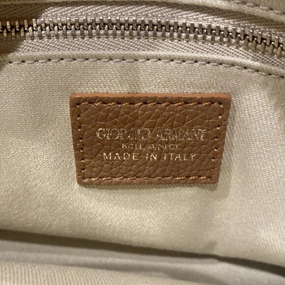 Auth GIORGIOARMANI - Brown Leather Tote Bag - Picture 8 of 10